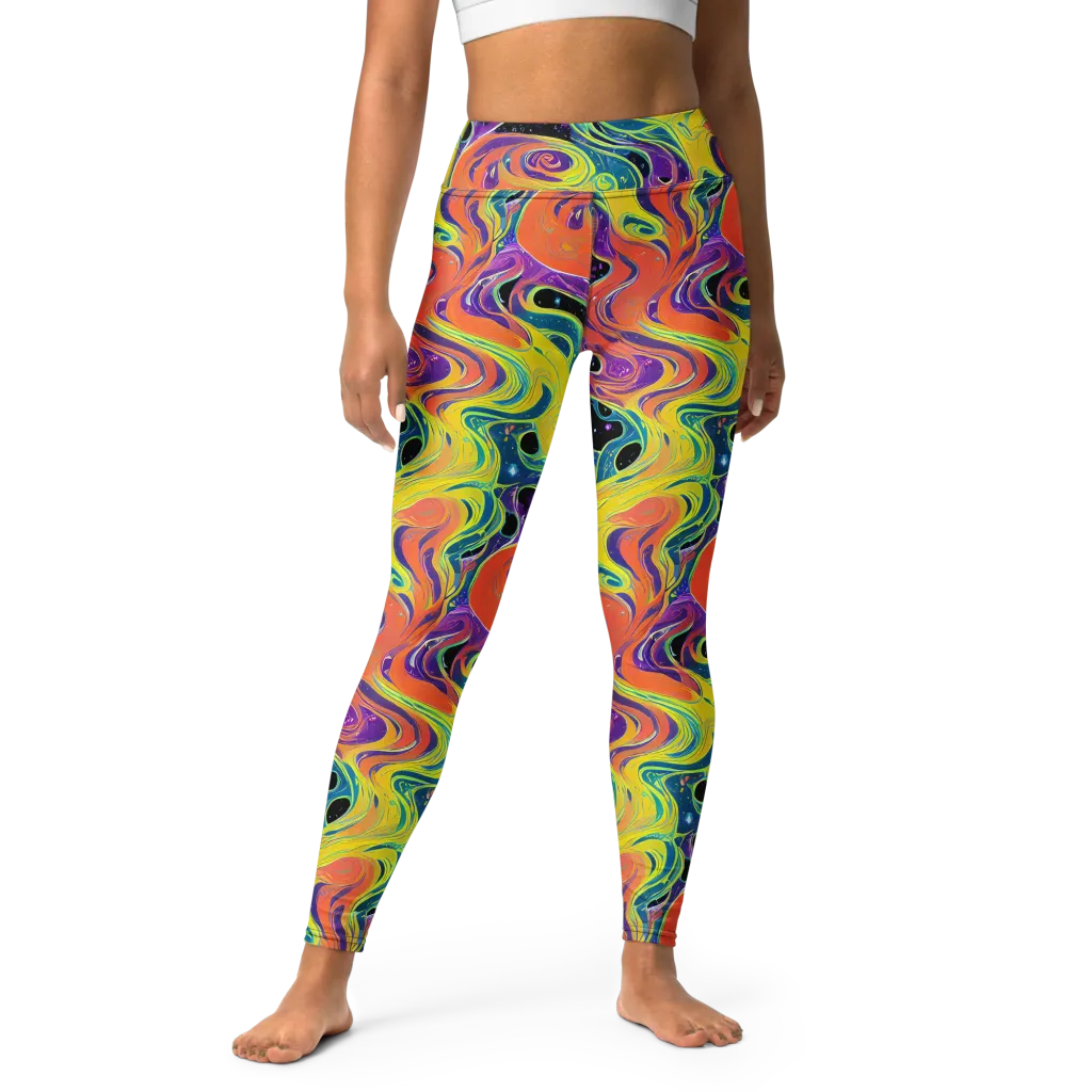 Nebula Nectar on Yoga Leggings — Front