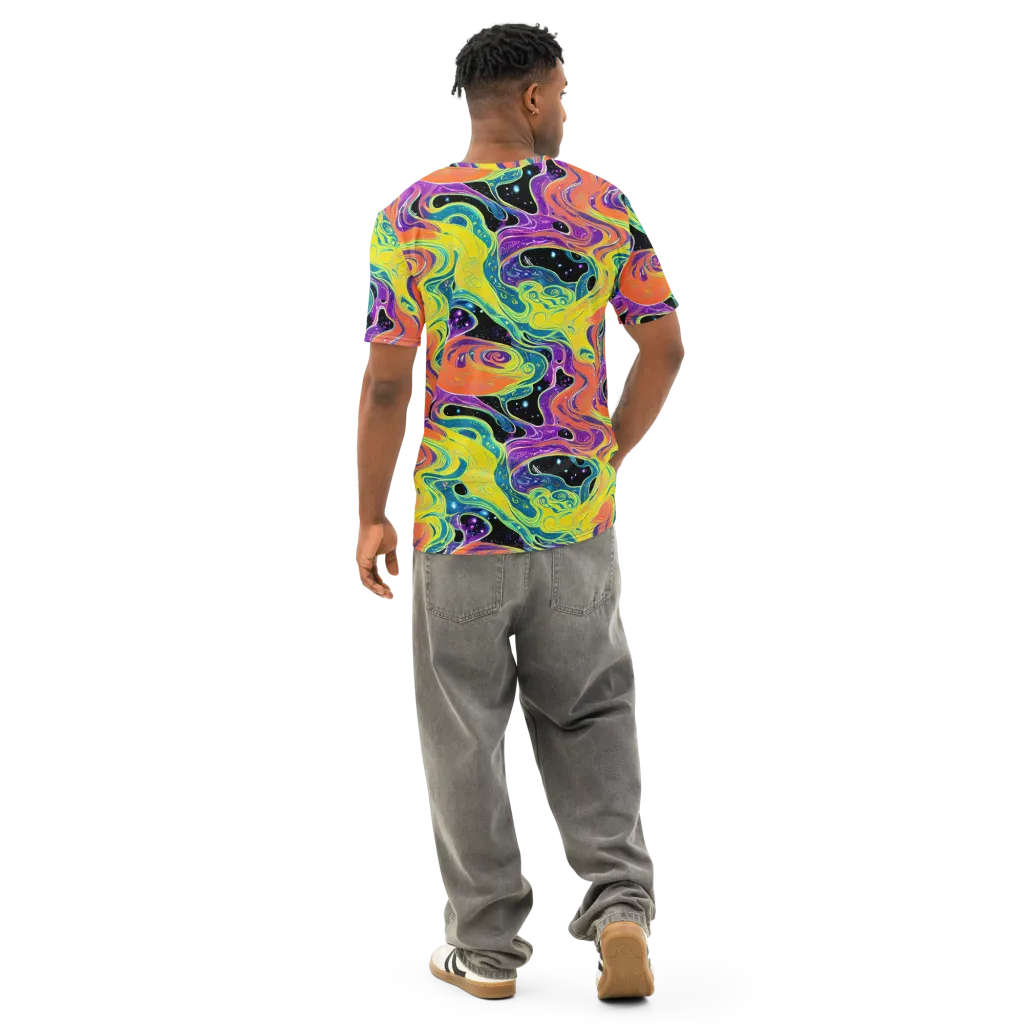 Nebula Nectar on Men's Cotton Crew Neck T-Shirt — Back