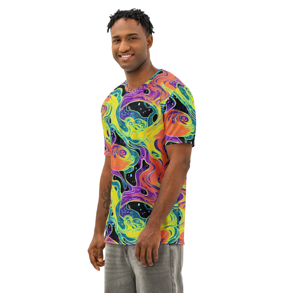 Nebula Nectar on Men's Cotton Crew Neck T-Shirt — Left Front