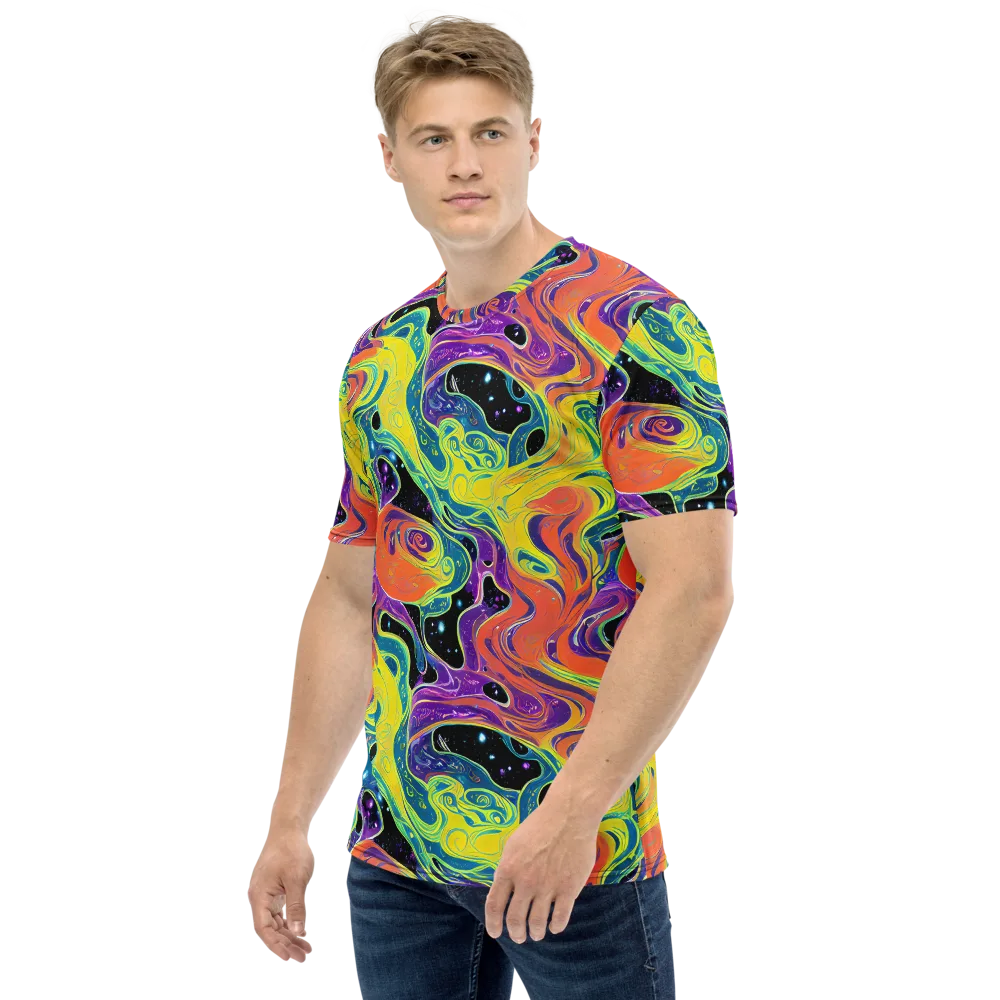 Nebula Nectar on Men's Crew Neck T-Shirt — Left