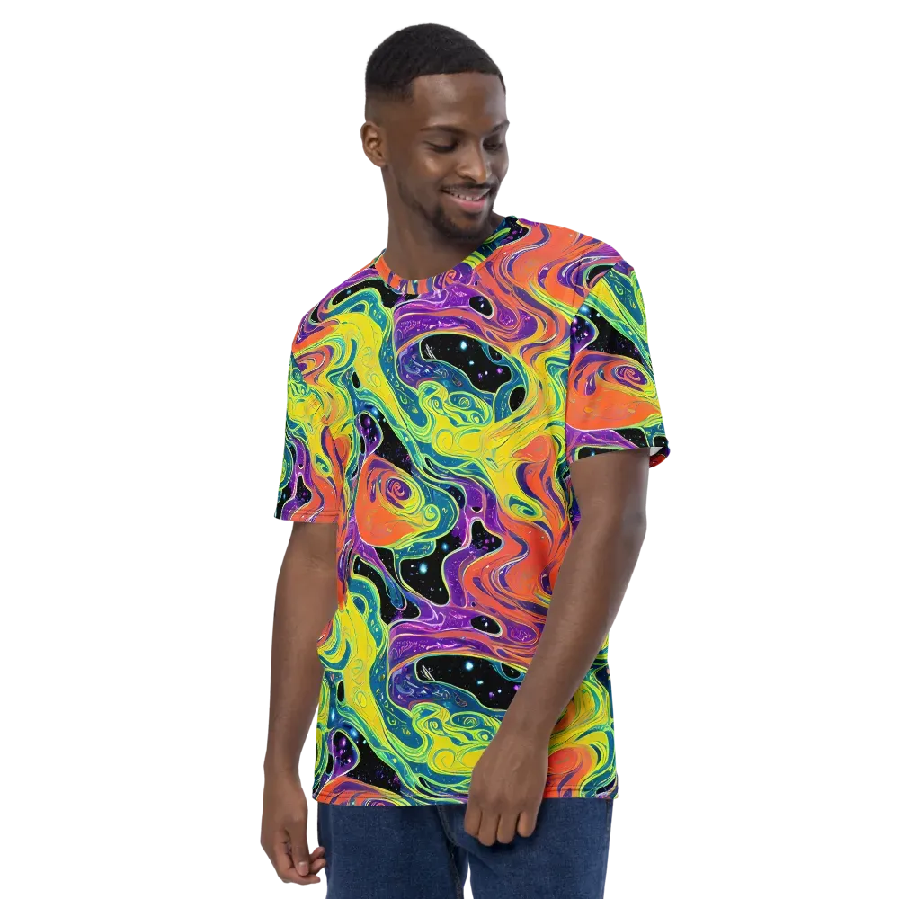 Nebula Nectar on Men's Crew Neck T-Shirt — Left