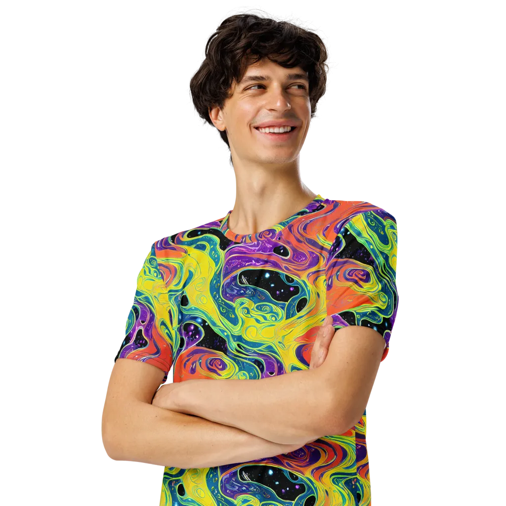 Nebula Nectar on Men's Crew Neck T-Shirt — Left Front