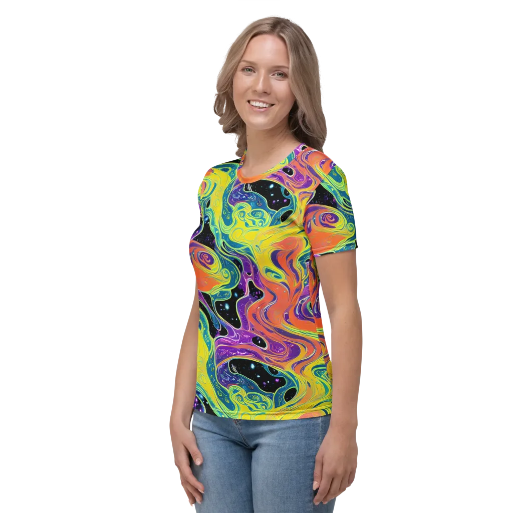Nebula Nectar on Women's Crew Neck T-Shirt — Left