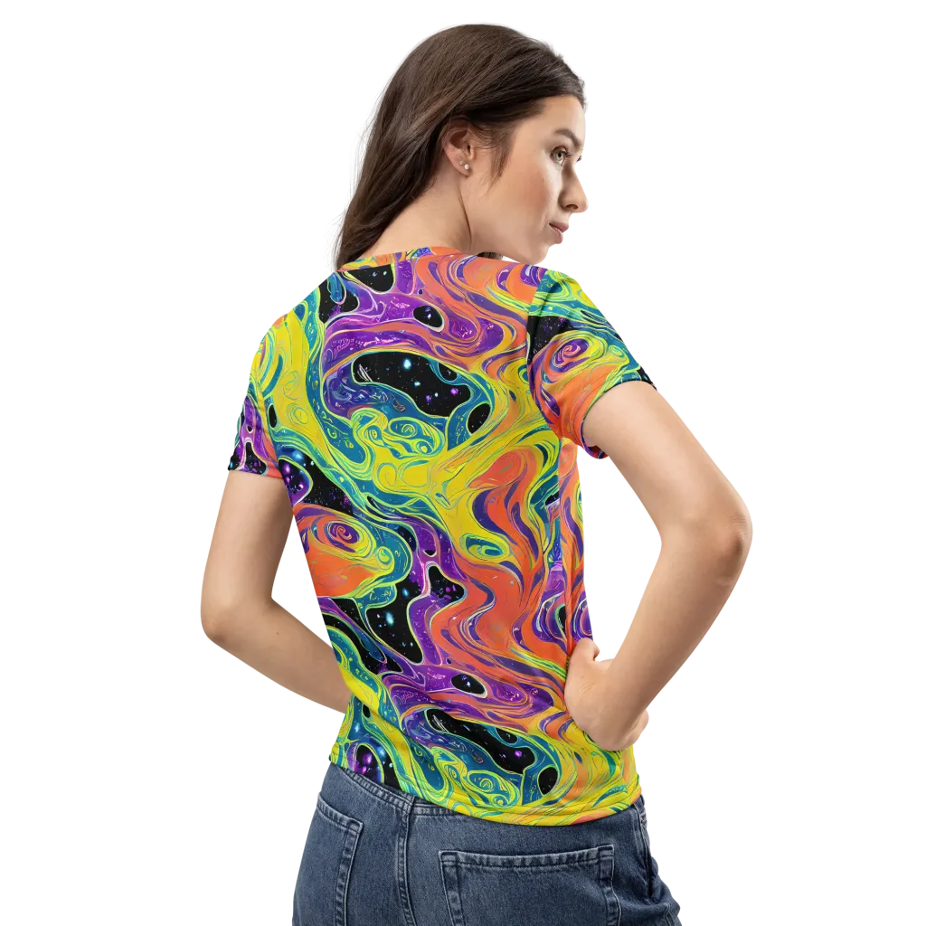 Nebula Nectar on Women's Crew Neck T-Shirt — Back