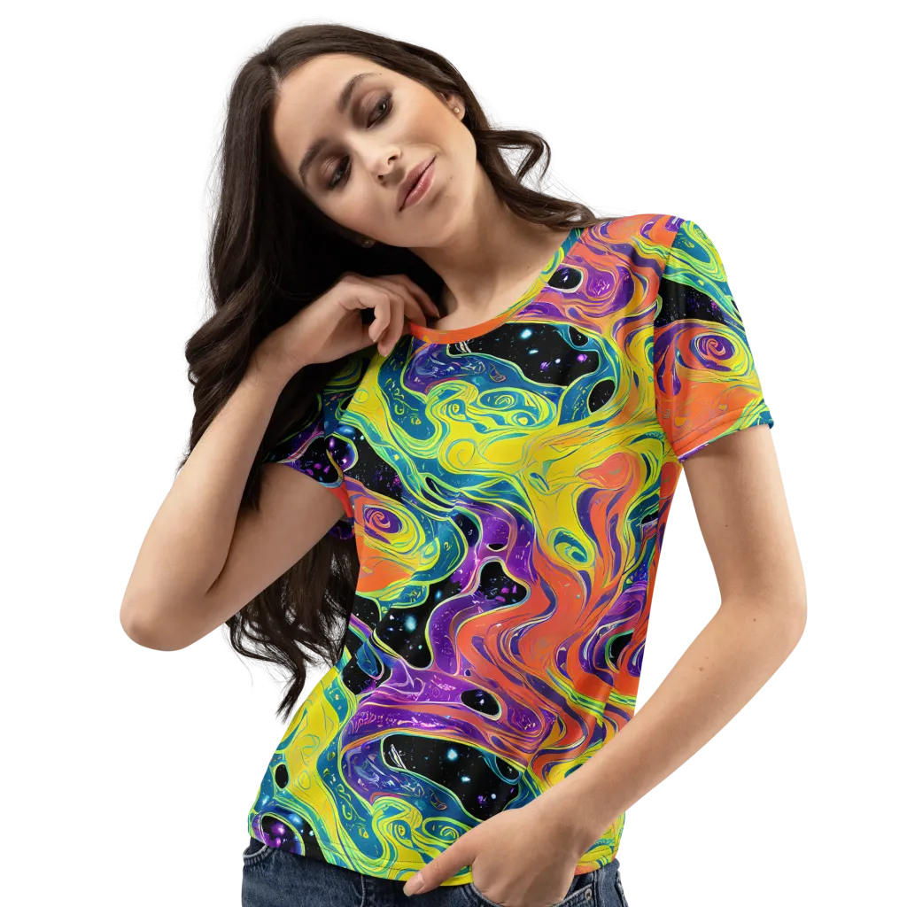 Nebula Nectar on Women's Crew Neck T-Shirt — Left Front