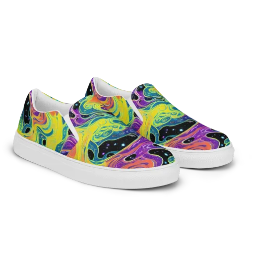 Nebula Nectar on a Men's Slip-On Canvas Shoes