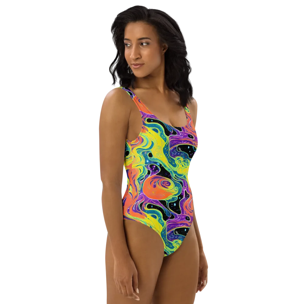 Nebula Nectar on One-Piece Swimsuit — Right