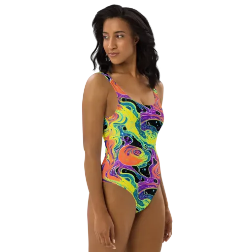 Nebula Nectar on a One-Piece Swimsuit