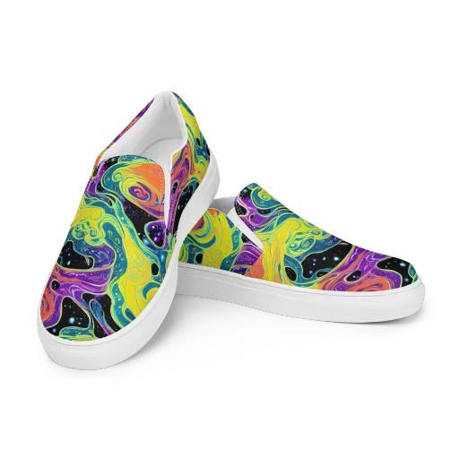 Nebula Nectar on a Women's Slip-On Canvas Shoes