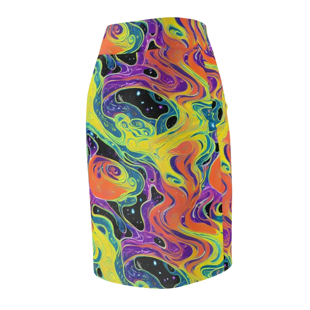 Nebula Nectar on Pencil Skirt — Back Side
