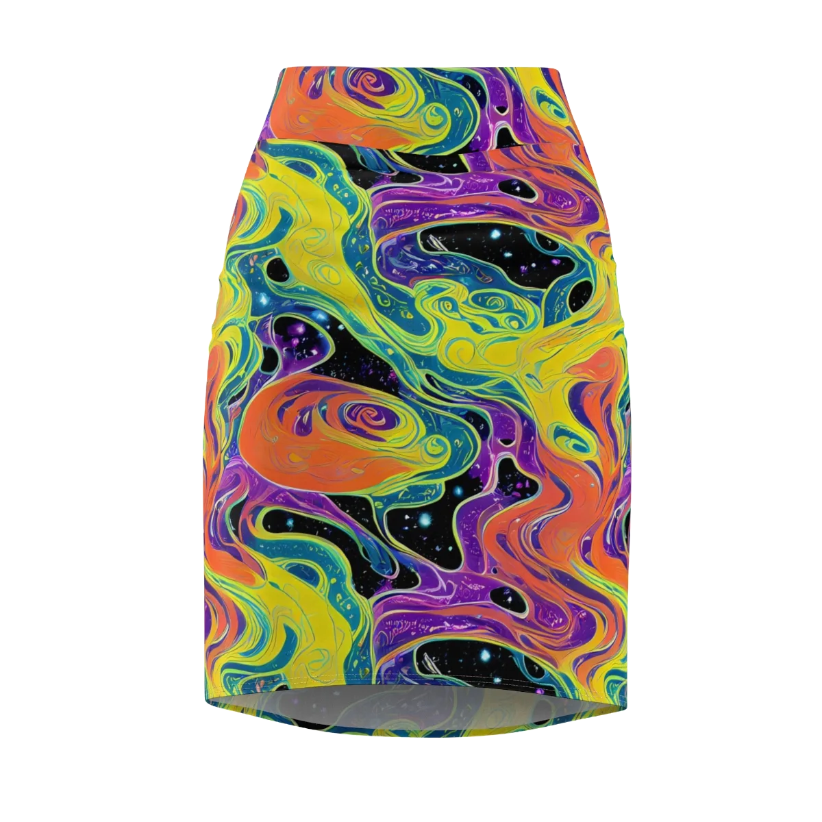 Nebula Nectar on Pencil Skirt — Front
