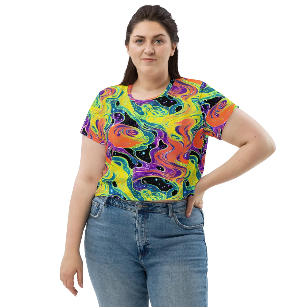 Nebula Nectar on Crop Tee — Front