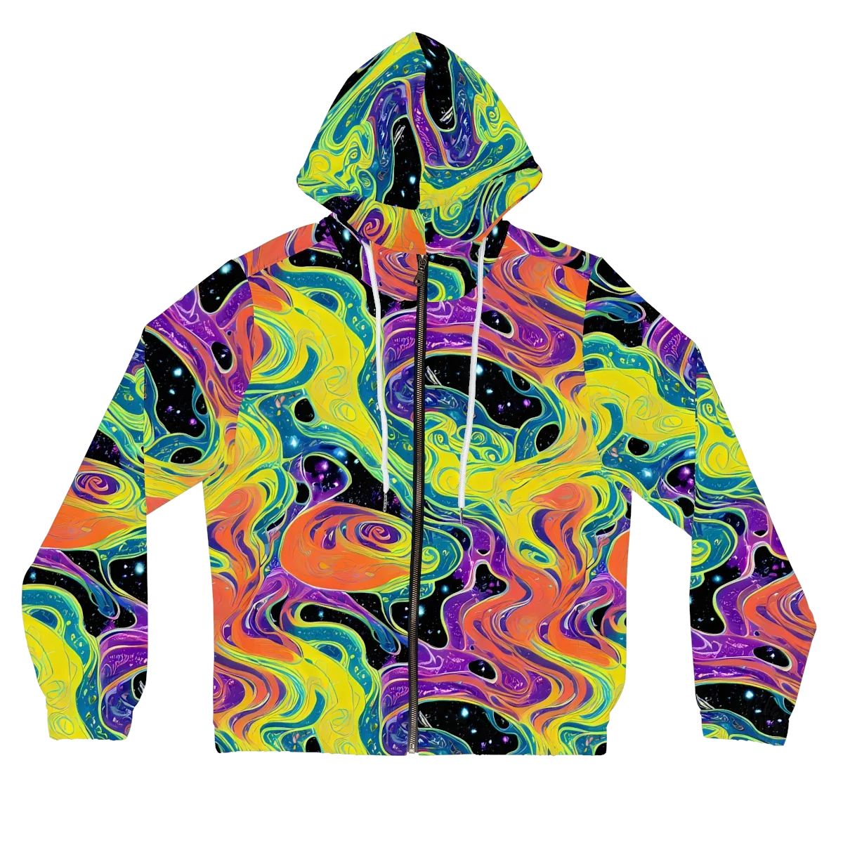 Nebula Nectar on Women's Full-Zip Hoodie — Front