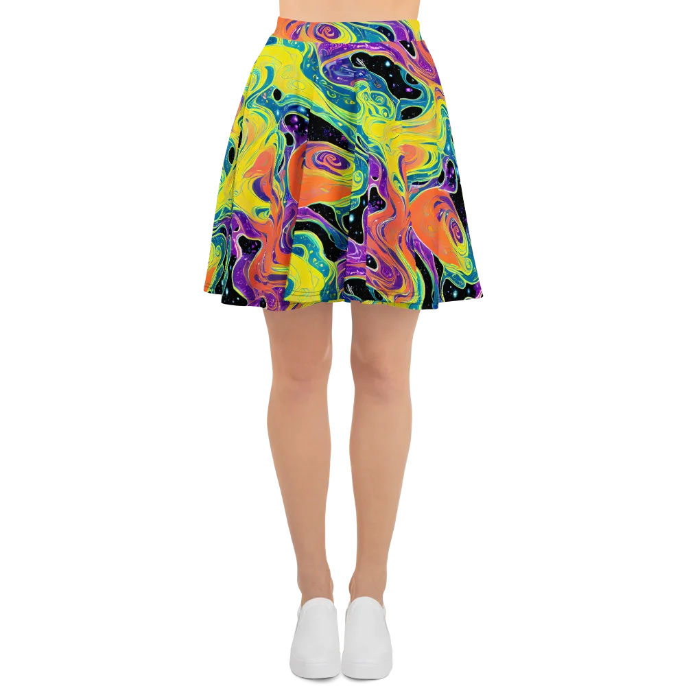 Nebula Nectar on Skater Skirt — Front