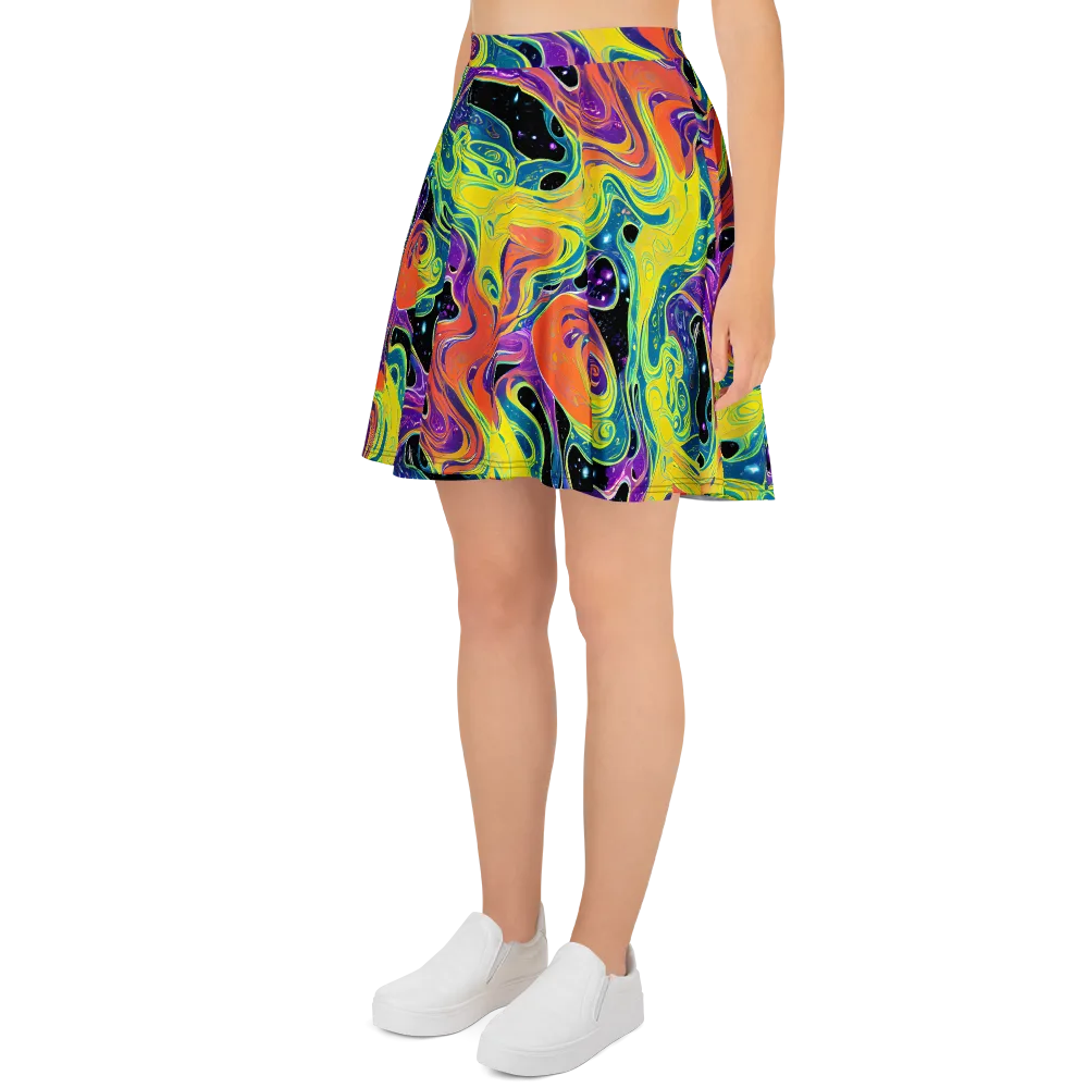 Nebula Nectar on Skater Skirt — Left