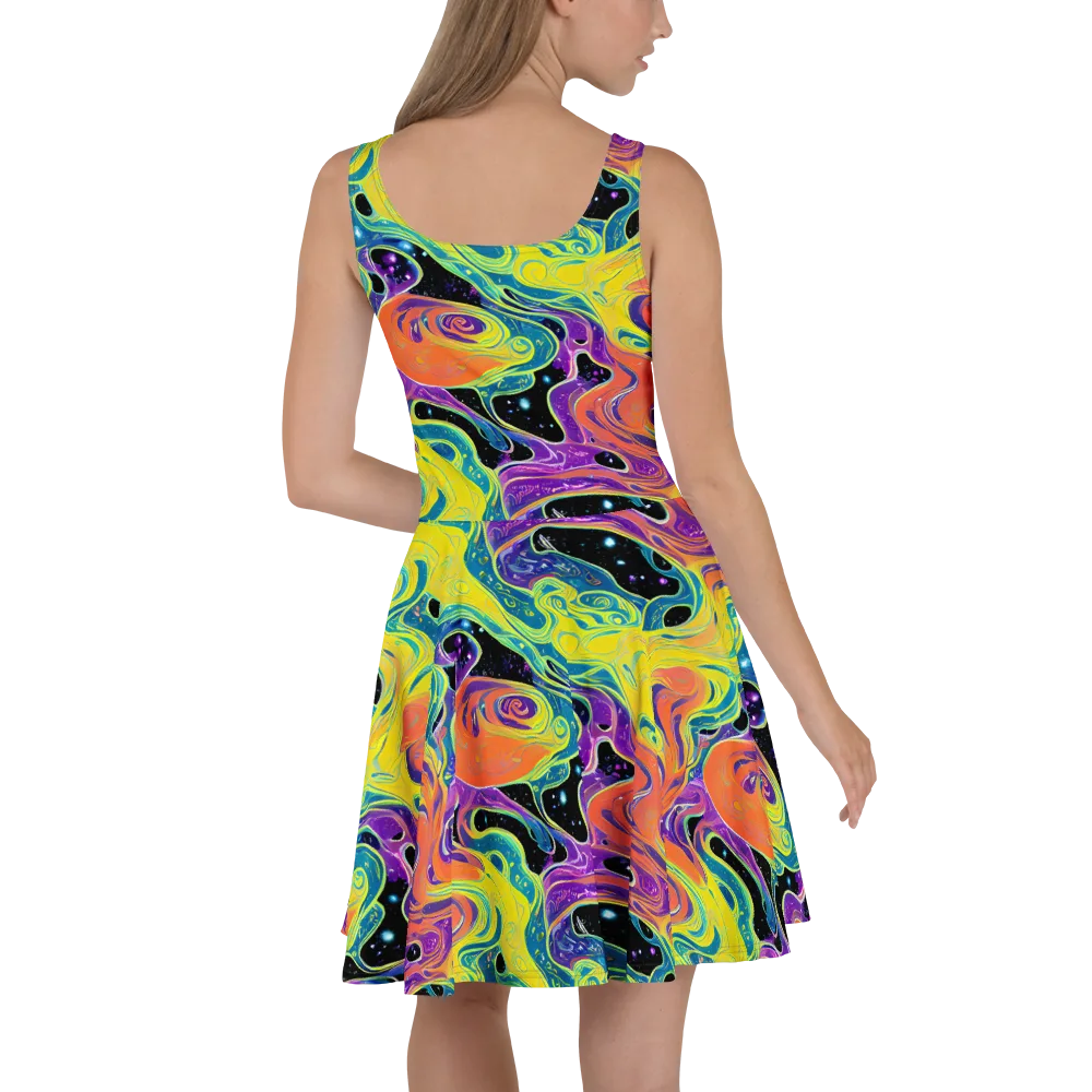 Nebula Nectar on Skater Dress — Back