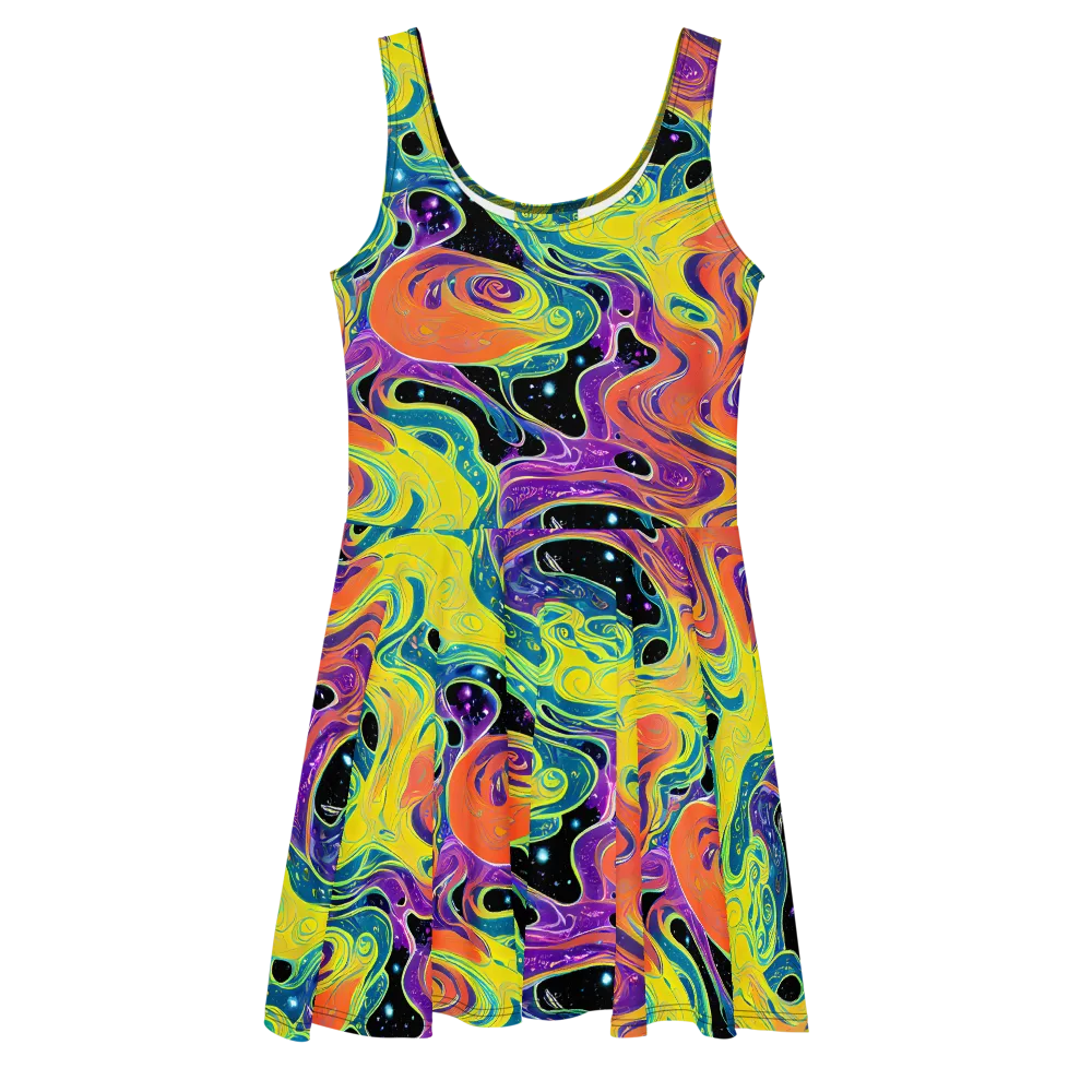 Nebula Nectar on Skater Dress — Front
