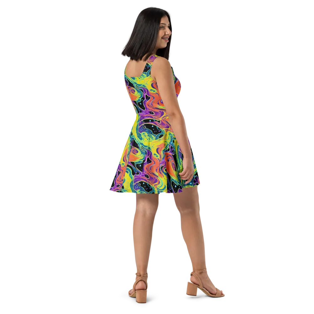 Nebula Nectar on Skater Dress — Right