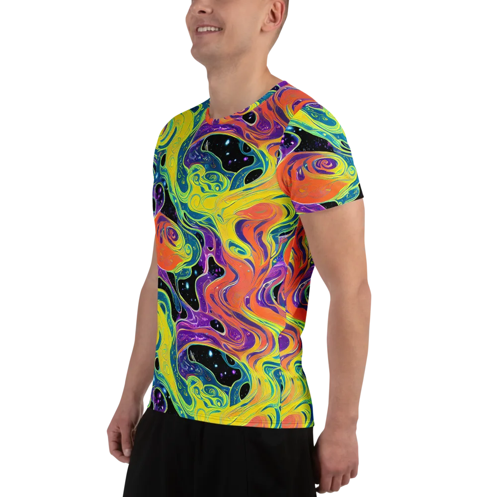 Nebula Nectar on Men's Athletic T-Shirt — Left