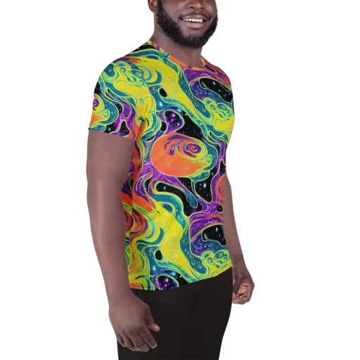 Nebula Nectar on a Men's Athletic T-Shirt