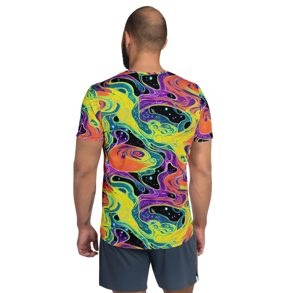 Nebula Nectar on Men's Athletic T-Shirt — Back