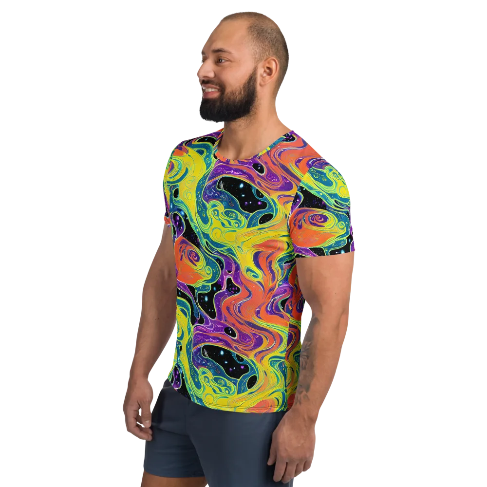 Nebula Nectar on Men's Athletic T-Shirt — Left