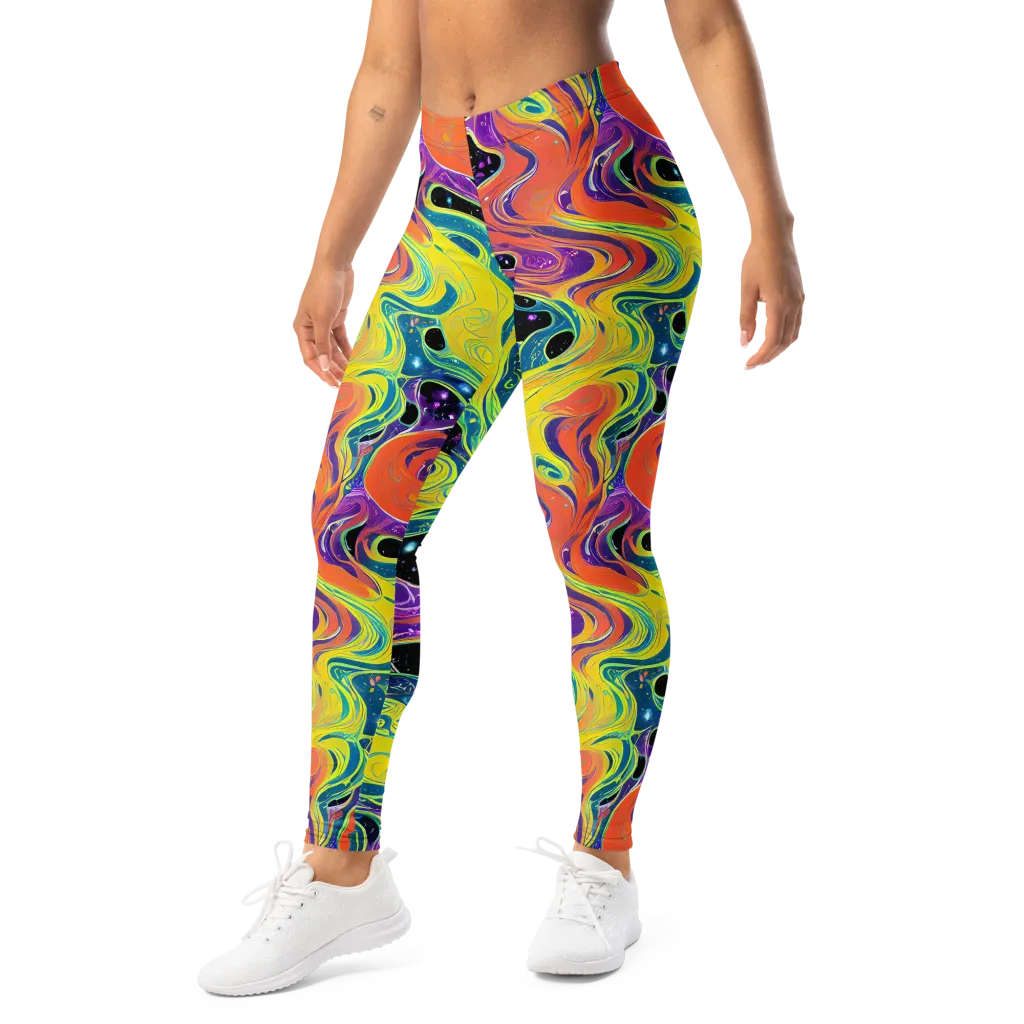 Nebula Nectar on Leggings — Left Front