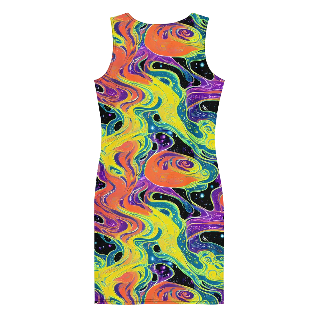 Nebula Nectar on Bodycon Dress — Back