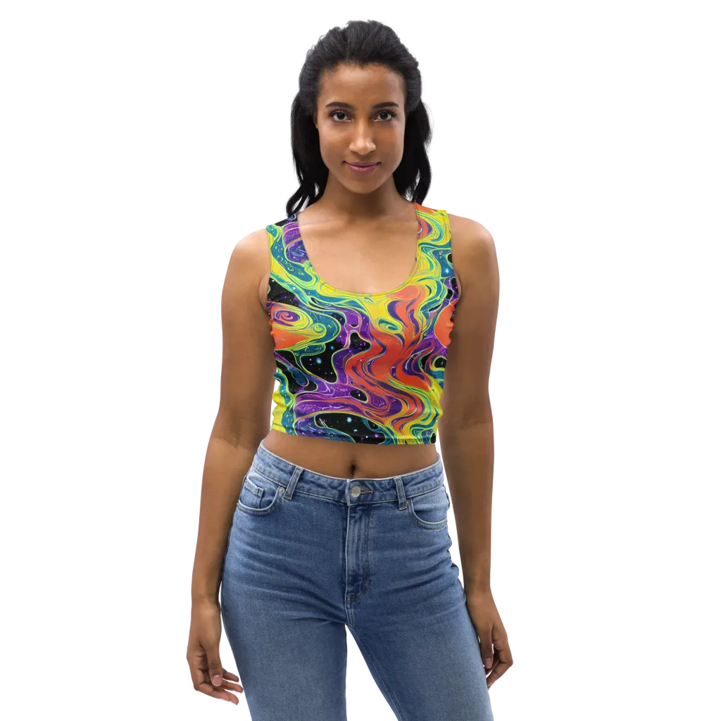Nebula Nectar on Crop Top — Front