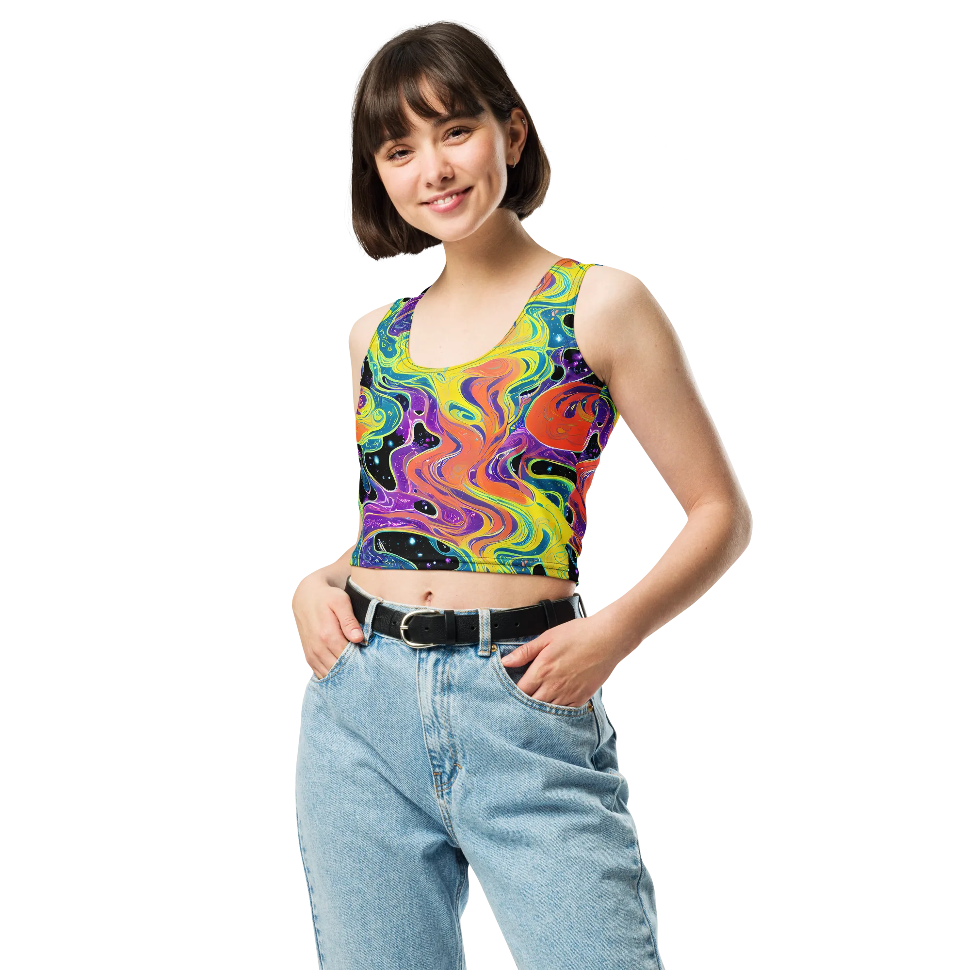 Nebula Nectar on Crop Top — Front