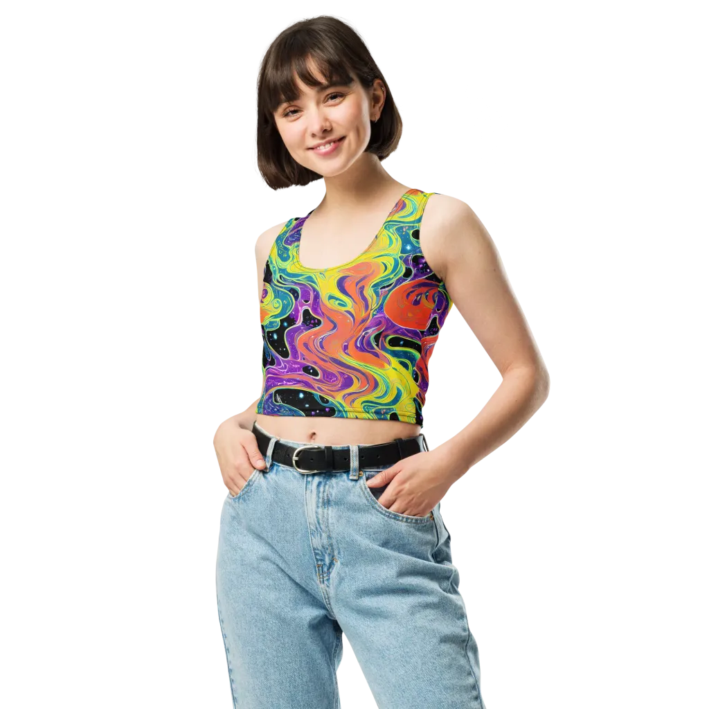Nebula Nectar on Crop Top — Front