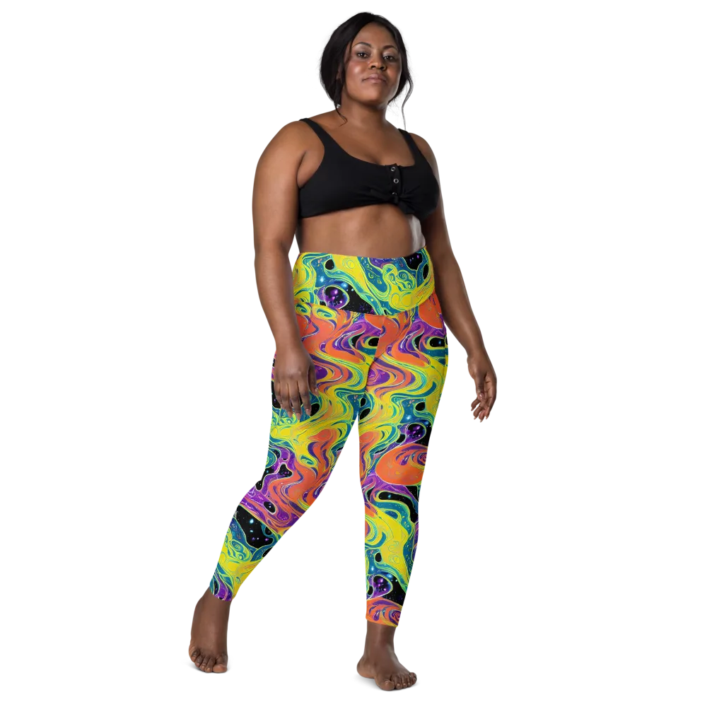 Nebula Nectar on Leggings with Pockets — Front
