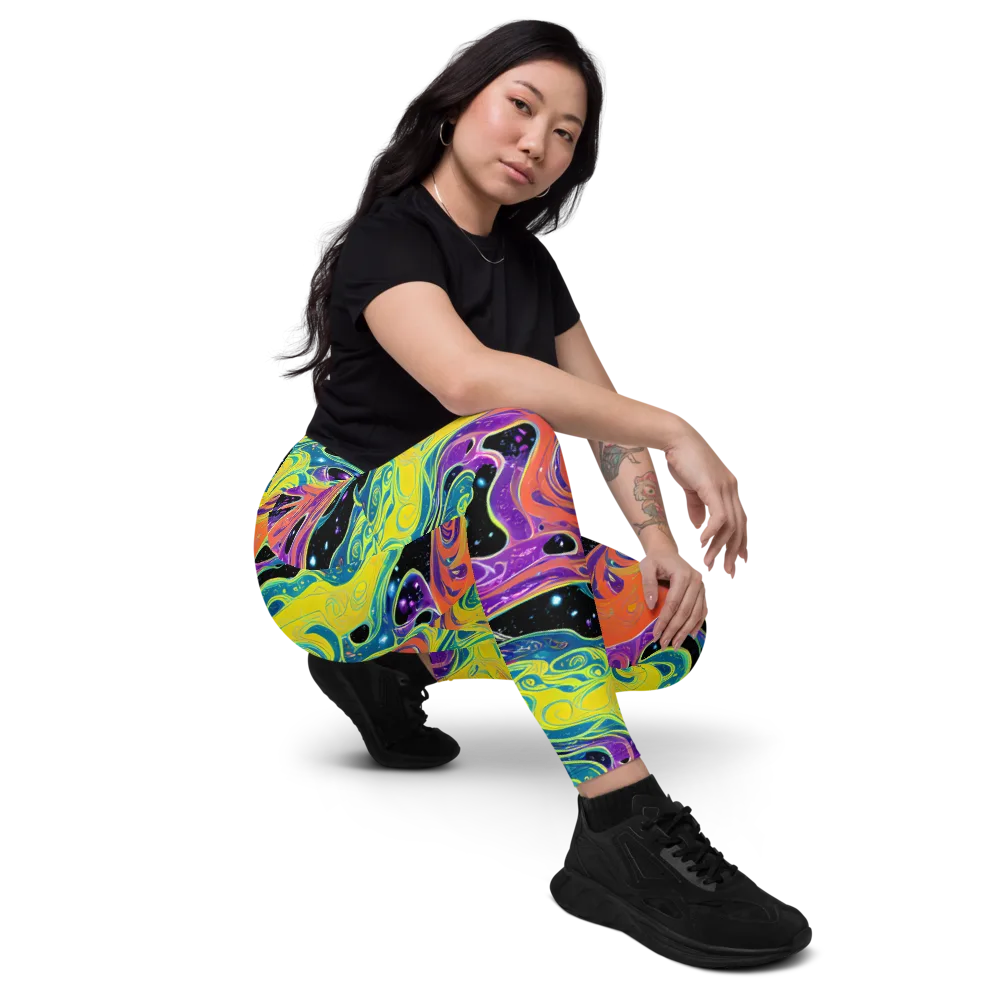 Nebula Nectar on Leggings with Pockets — Right Front