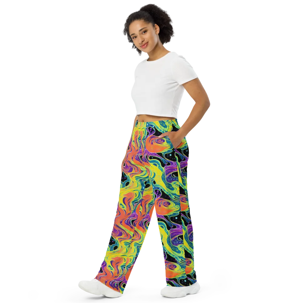 Nebula Nectar on Wide-Leg Pants — Left Front