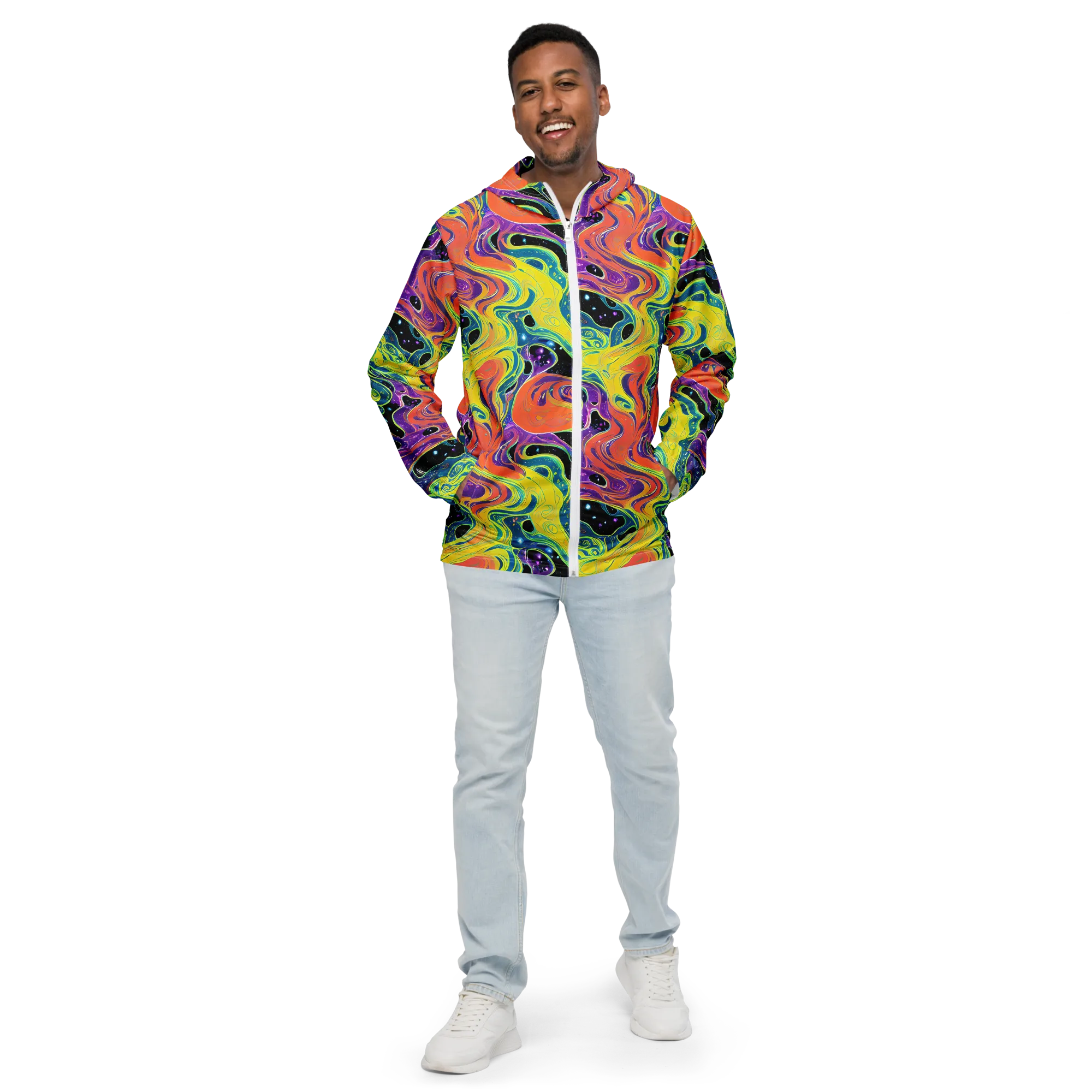 Nebula Nectar on Men's Windbreaker — Front