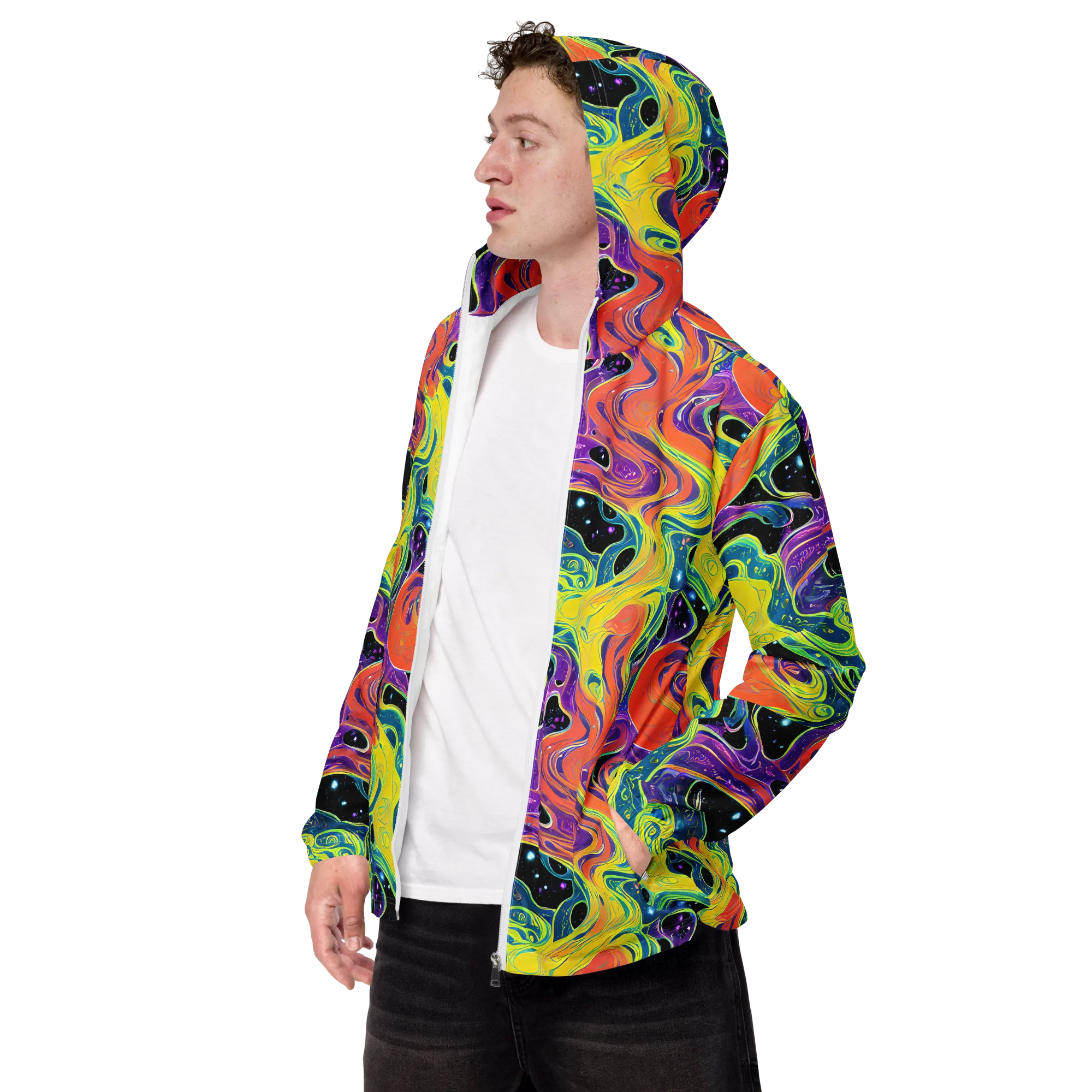 Nebula Nectar on Men's Windbreaker — Left Front