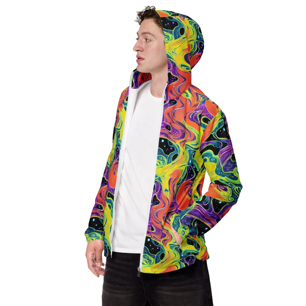 Nebula Nectar on Men's Windbreaker — Left Front