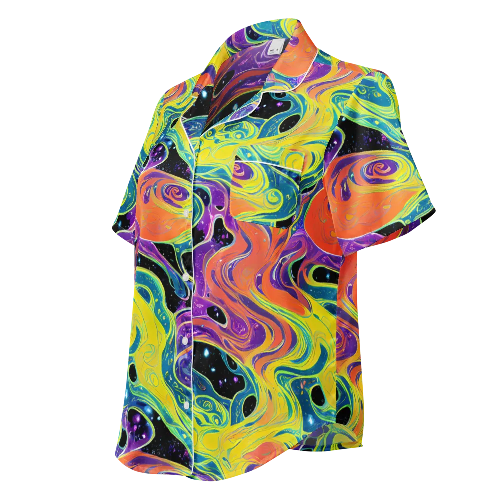 Nebula Nectar on Women's Short Sleeve Pajama Top — Left Front