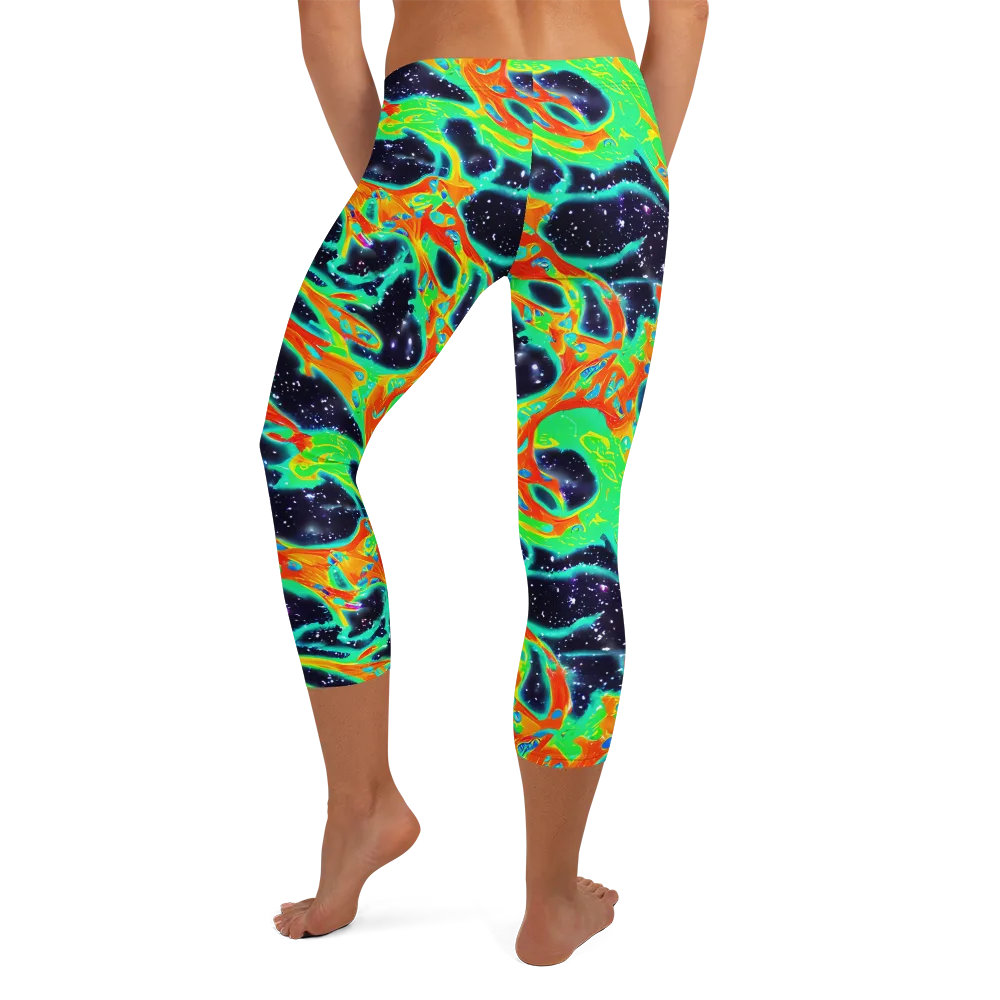 Deep Space Daydream on Capri Leggings — Back