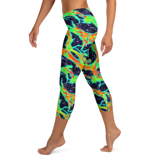 Deep Space Daydream on a Capri Leggings