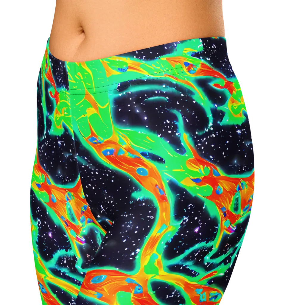 Deep Space Daydream on Capri Leggings — Zoomed-in