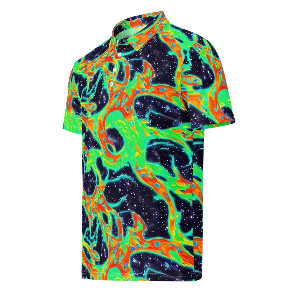 Deep Space Daydream on Men's Slim Fit Polo Shirt — Left Front