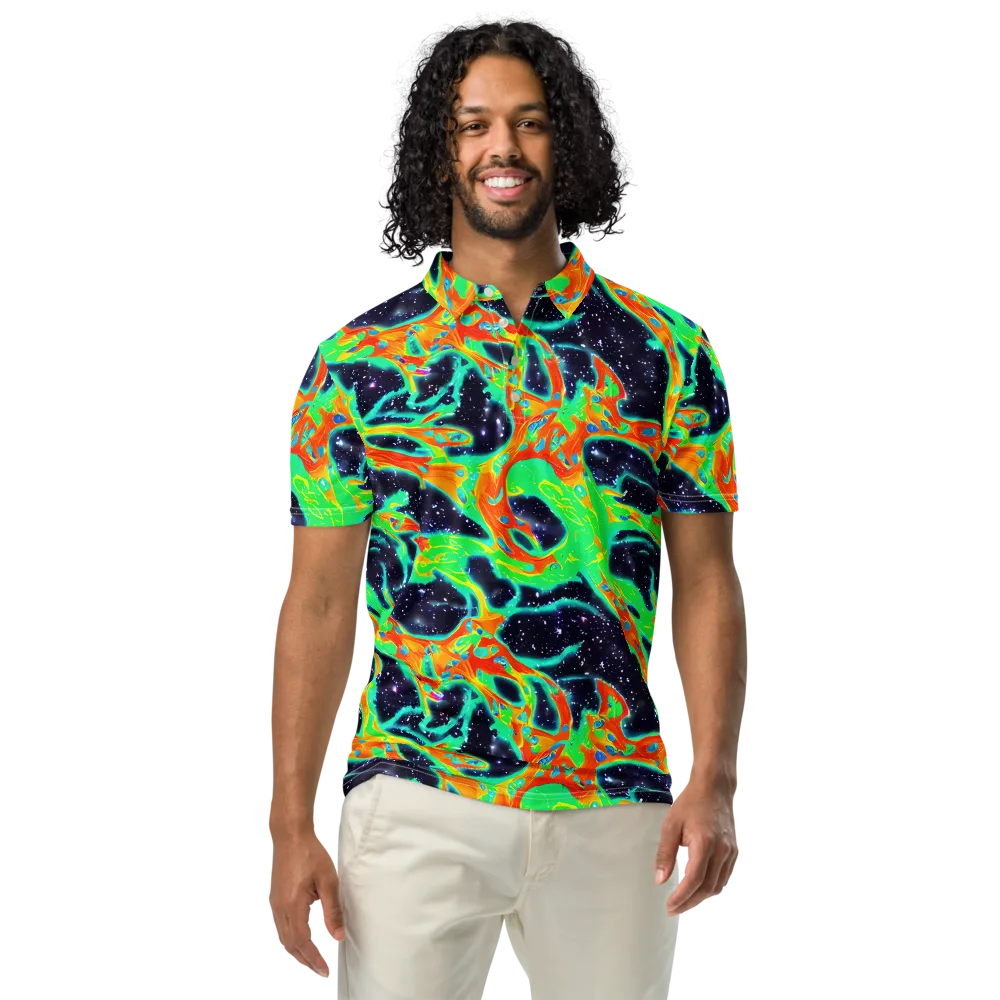 Deep Space Daydream on Men's Slim Fit Polo Shirt — Front
