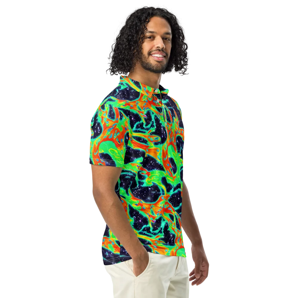 Deep Space Daydream on Men's Slim Fit Polo Shirt — Right Front
