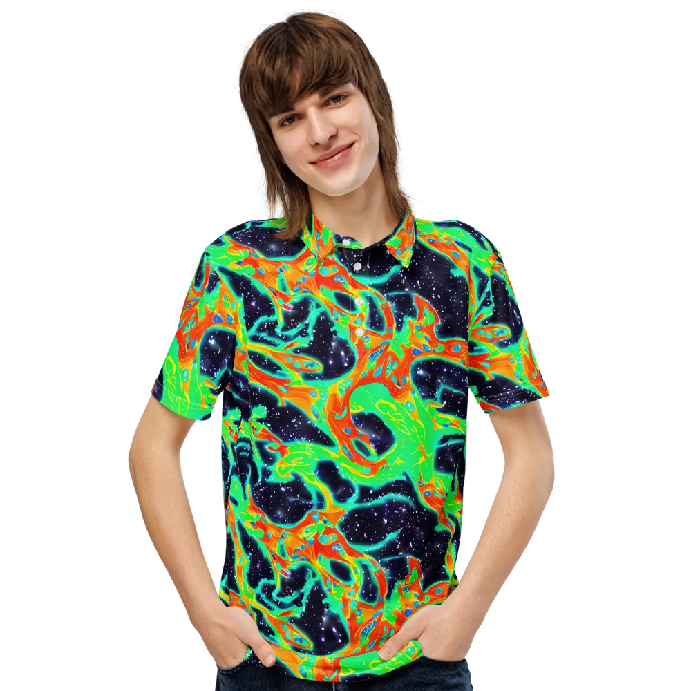 Deep Space Daydream on Men's Slim Fit Polo Shirt — Front