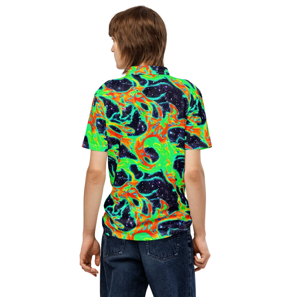 Deep Space Daydream on Men's Slim Fit Polo Shirt — Back