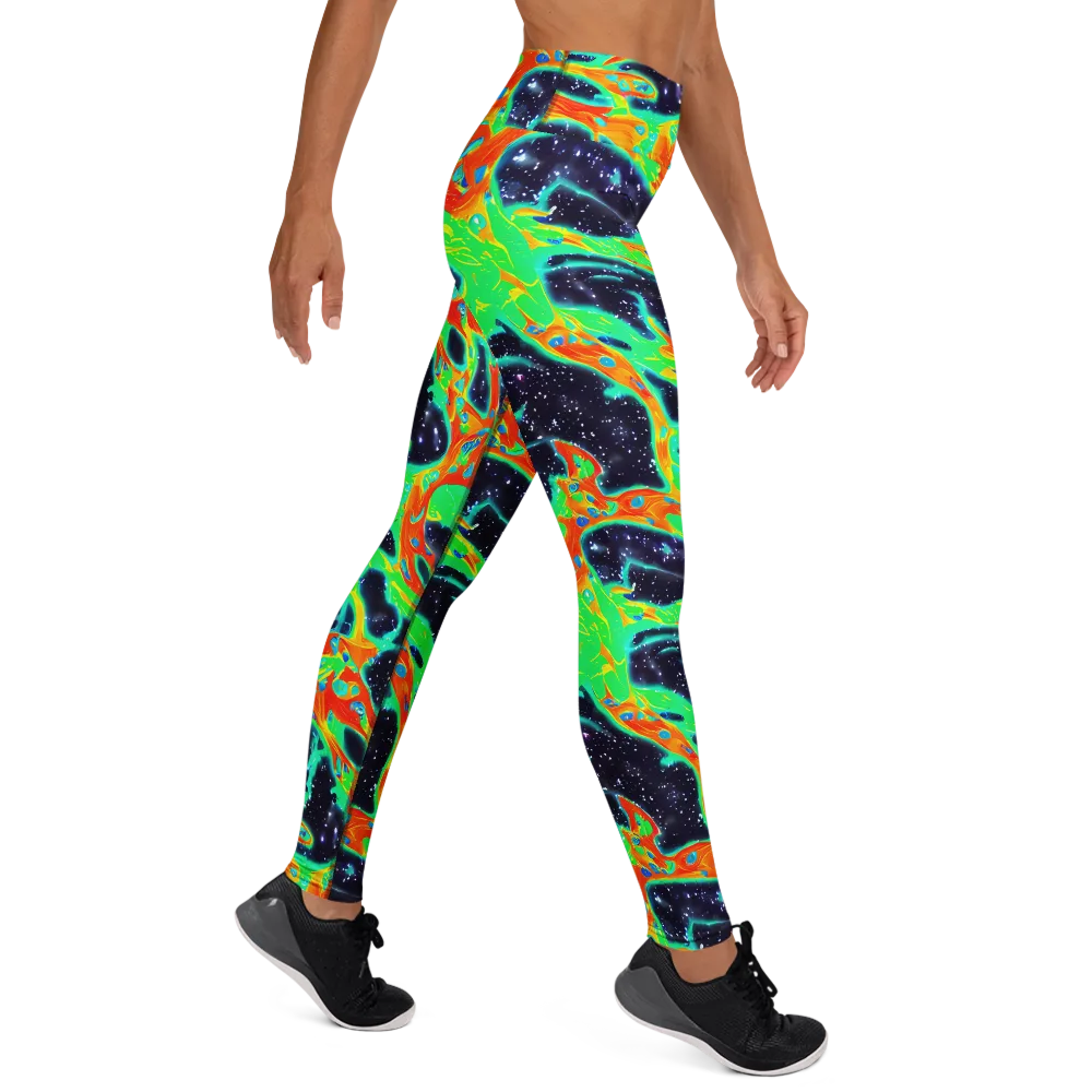Deep Space Daydream on Yoga Leggings — Right