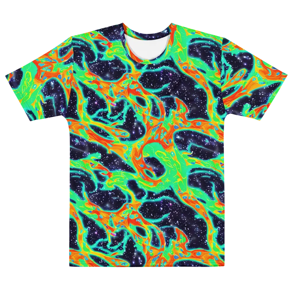 Deep Space Daydream on Men's Cotton Crew Neck T-Shirt — Front