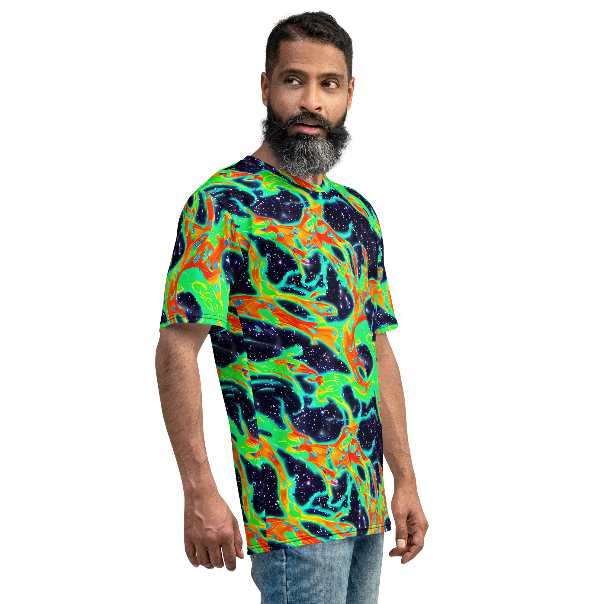 Deep Space Daydream on Men's Crew Neck T-Shirt — Right