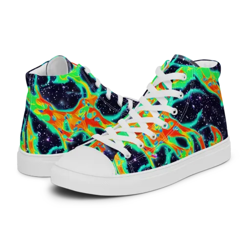 Deep Space Daydream on a Men's High Top Canvas Shoes